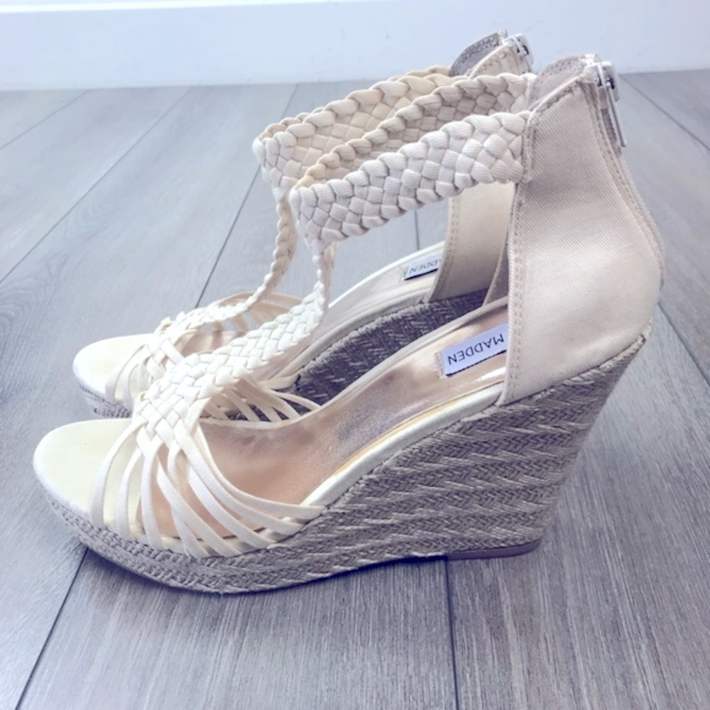NWOT Steve Madden Woven Platform Espadrilles